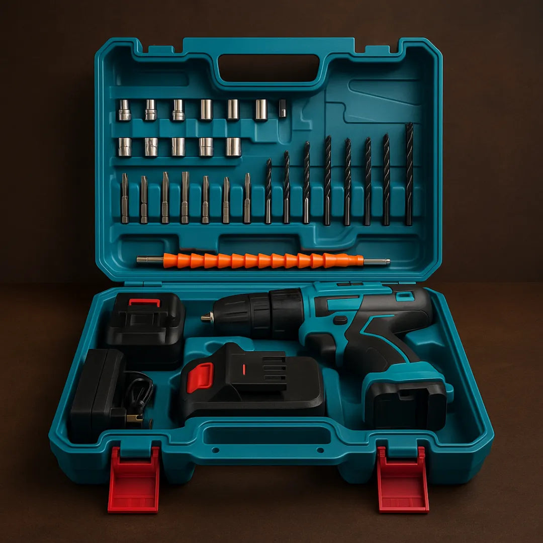 TALADRO 96V – KIT COMPLETO + 2 BATERÍAS DE REGALO