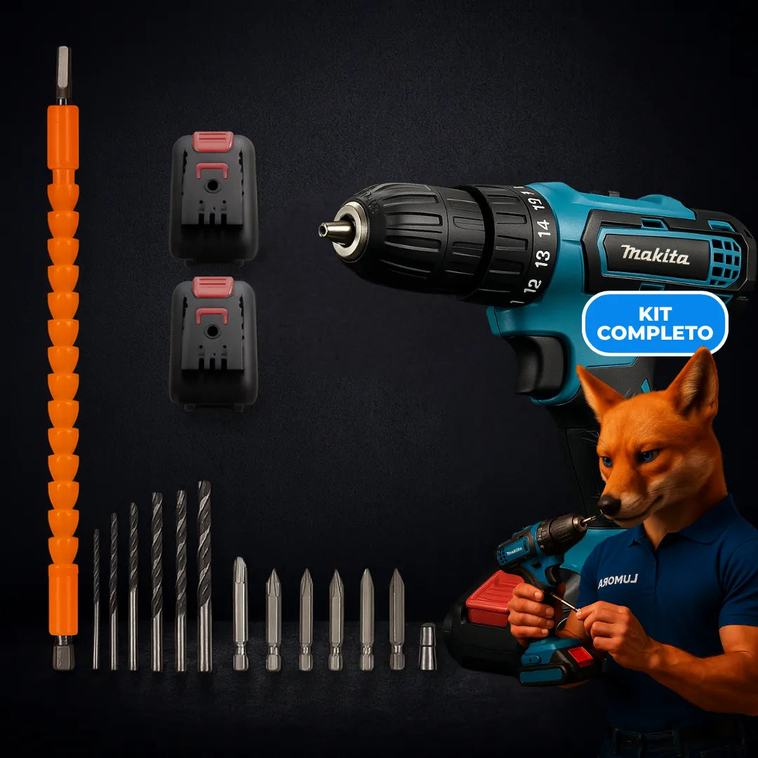 TALADRO 96V – KIT COMPLETO + 2 BATERÍAS DE REGALO