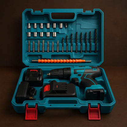 TALADRO 96V – KIT COMPLETO + 2 BATERÍAS DE REGALO